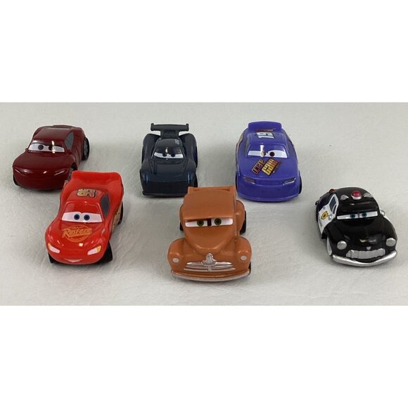 Disney Cars Mini Vehicles Topper Lot Smokey McQueen Sheriff Natalie Storm Swift - Picture 1 of 6